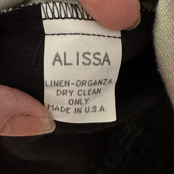 Vintage Alissa Linen Button Down Shirt Cardigan Geometric Asymmetrical Large - Picture 5 of 8